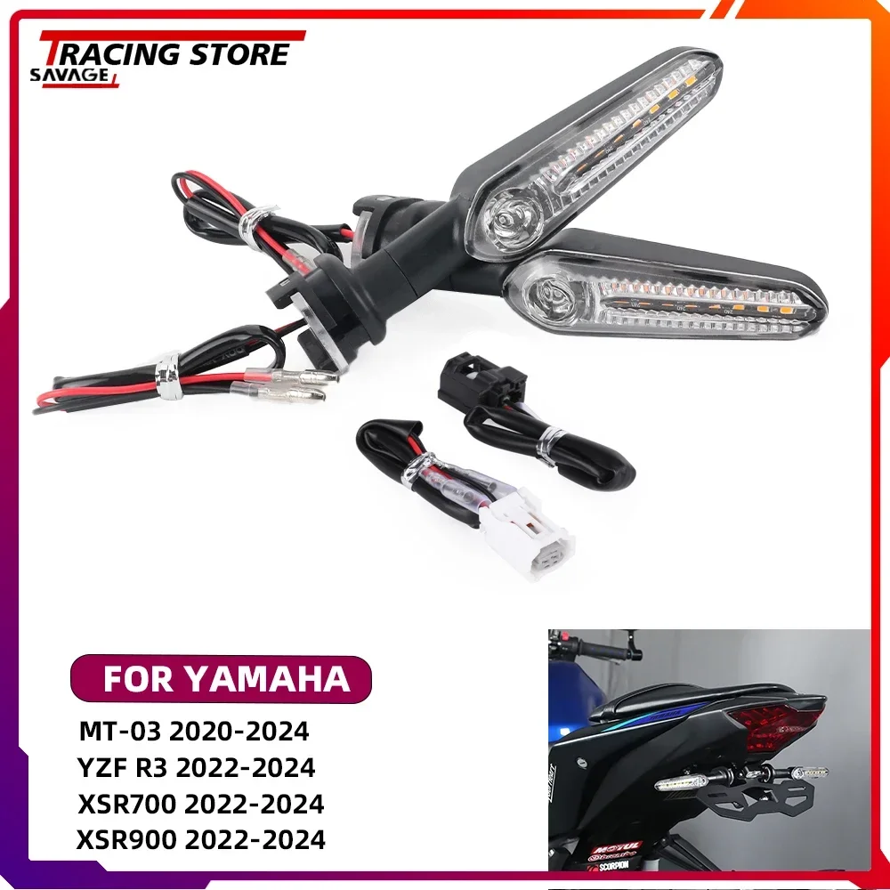 

MT25 MT03 LED Turn Signal Light For Yamaha MT-25 MT-03 XSR700 XSR900 MT-10/SP Indicator Signal Adapters Plug Connector Cables