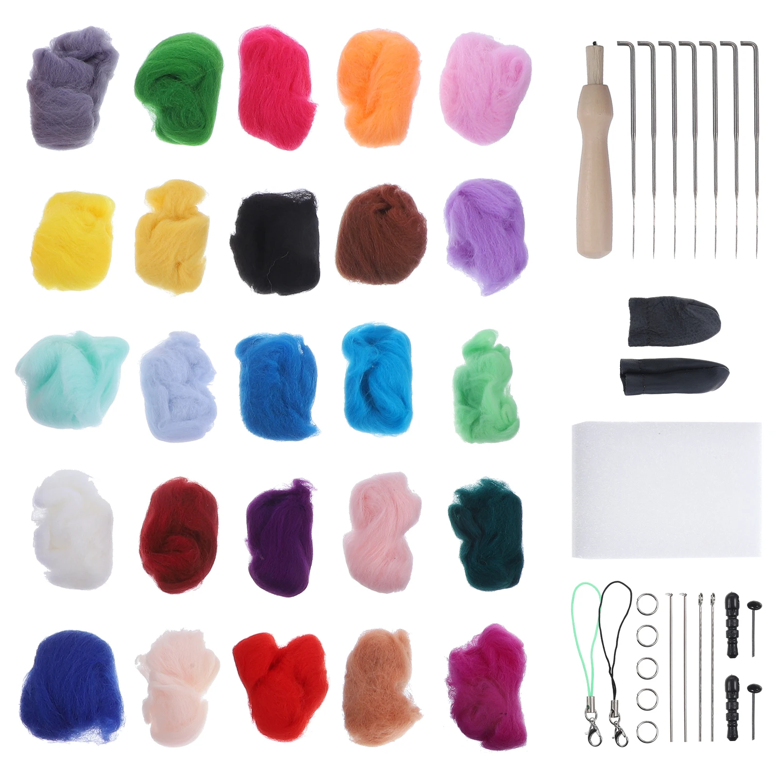 

1 set 1 Set Animal Needle Felting Kit For Kids Diy Felt Craft With Wool Roving Creative Handmade Parent Child Activity Craft Kit