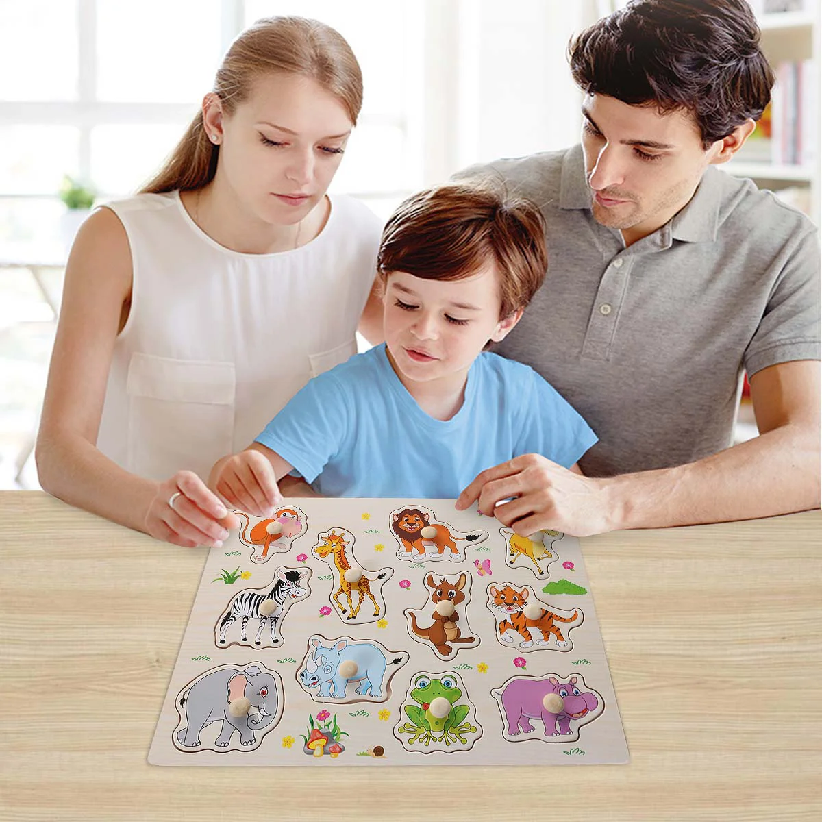 Kinderspeelgoed Kinderen Houten Puzzels Voor Peuters Legpuzzels Bamboe Cartoon