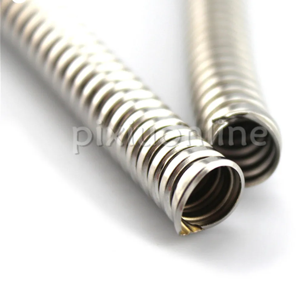 1/2/3meters 4/6/8/10/12/15/20mm 304 Stainless Steel Corrugated Pipe Wire Line Cable Conduit Protect Hose Tube Dropshipping