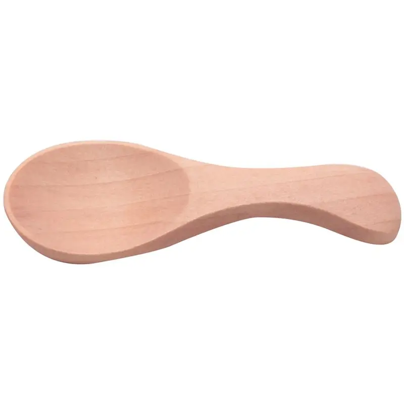 A04G-48Pcs Small Wooden Salt Spoon Solid Wood Condiments Spoon Handmade Honey Teaspoon Seasoning Sugar Coffee Tea Crude Wood