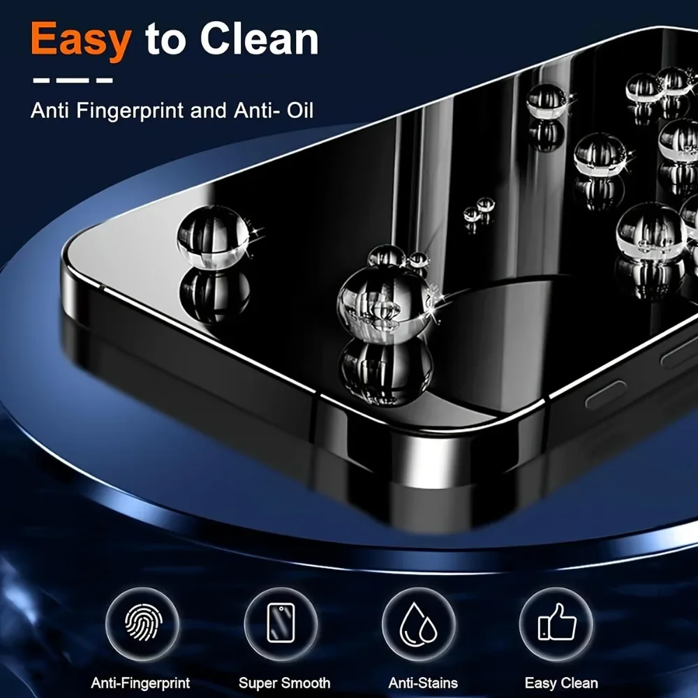 3 قطعة غطاء كامل حامي شاشة الخصوصية آيفون 16 15 13 برو ماكس 16e 15 زائد الزجاج المقسى آيفون 14 12 11 برو X XR XS