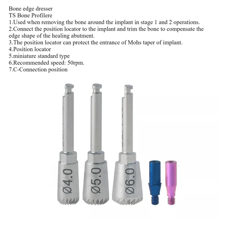 Dental Implant Bone Profiler & Bone Removal Guide Drill, Torque Hand Driver Surgical Instrument Compatible With OSSTEM, Hiossen