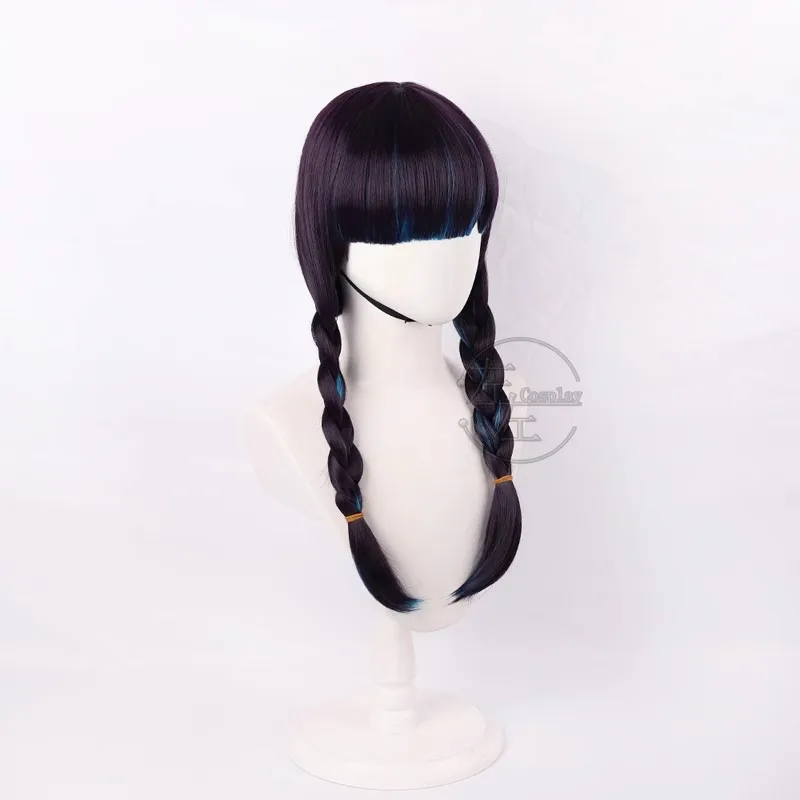 Rivals Psylocke Cosplay Wigs Blood Kariudo EPIC Cosplay Heat Resistant Synthetic Hair Wig Psylocke 60cm Long + Free Wig Cap