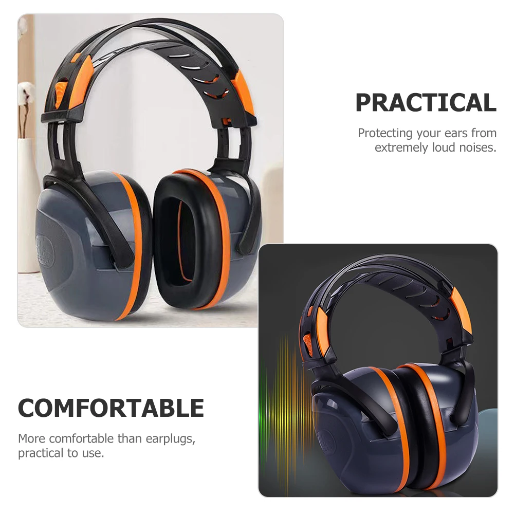 

Noise Reduction Anti-noise Earshield Comfortable ABS Over-ear Headphones Rotating Ear Cups Soundproof Construction Work Factory