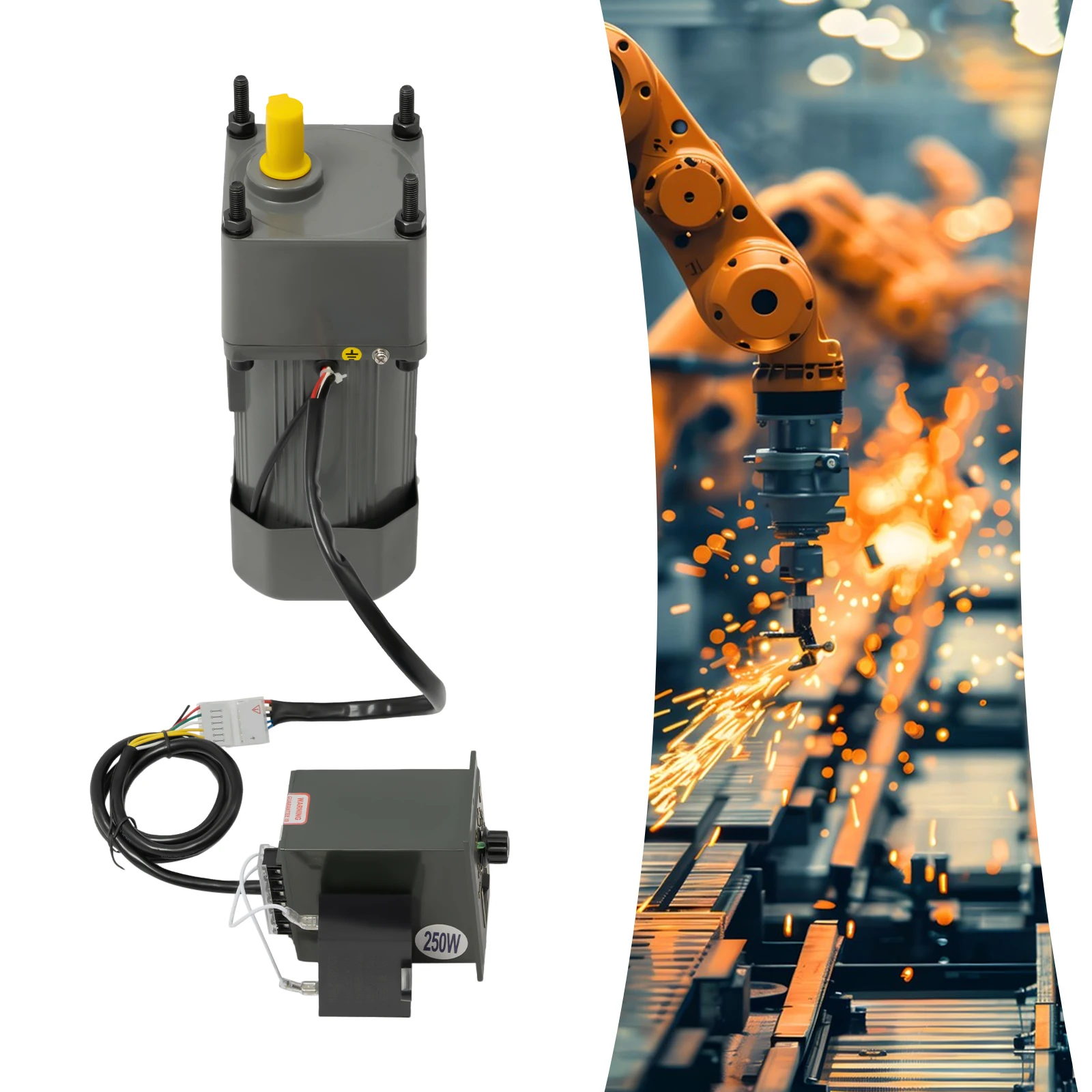 Powerful Variable Speed Motor – 250W, 1:5 Reduction Ratio, Corrosion-Resistant Design