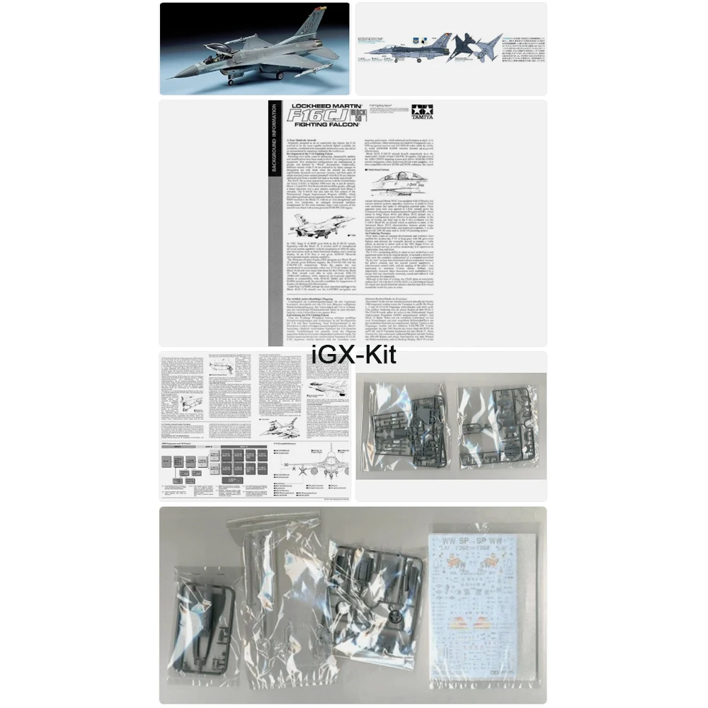

Tamiya 60786 1/72 Scale US F16 F16CJ F-16CJ Fighting Falcon Fighter Jet Aircraft Hobby Craft Toy Plastic Model Building Kit