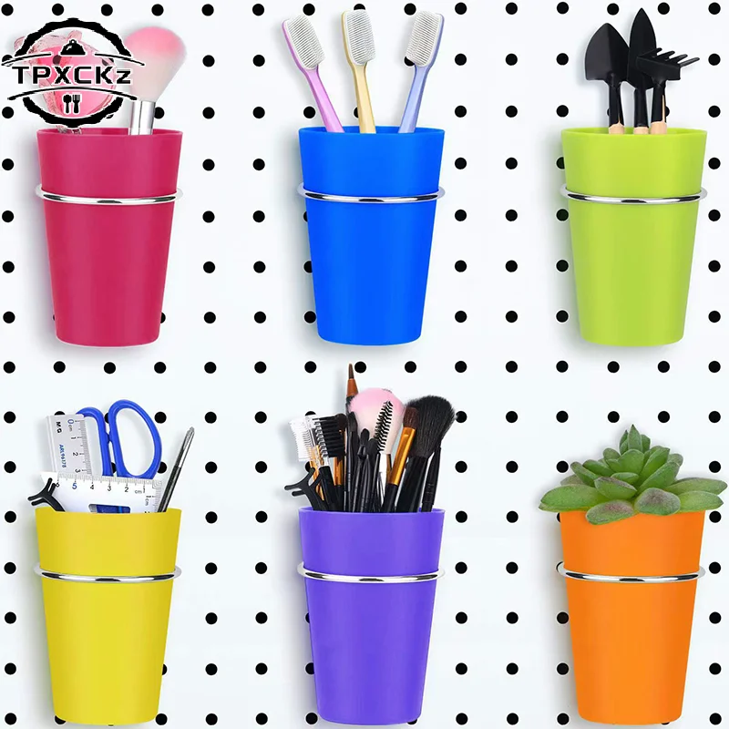 1 Set Pegboard Cup Holder Accessories For Craft Room Hook Baskets Ribbon Organizer Screw Tool For Organizing Accessories Tools