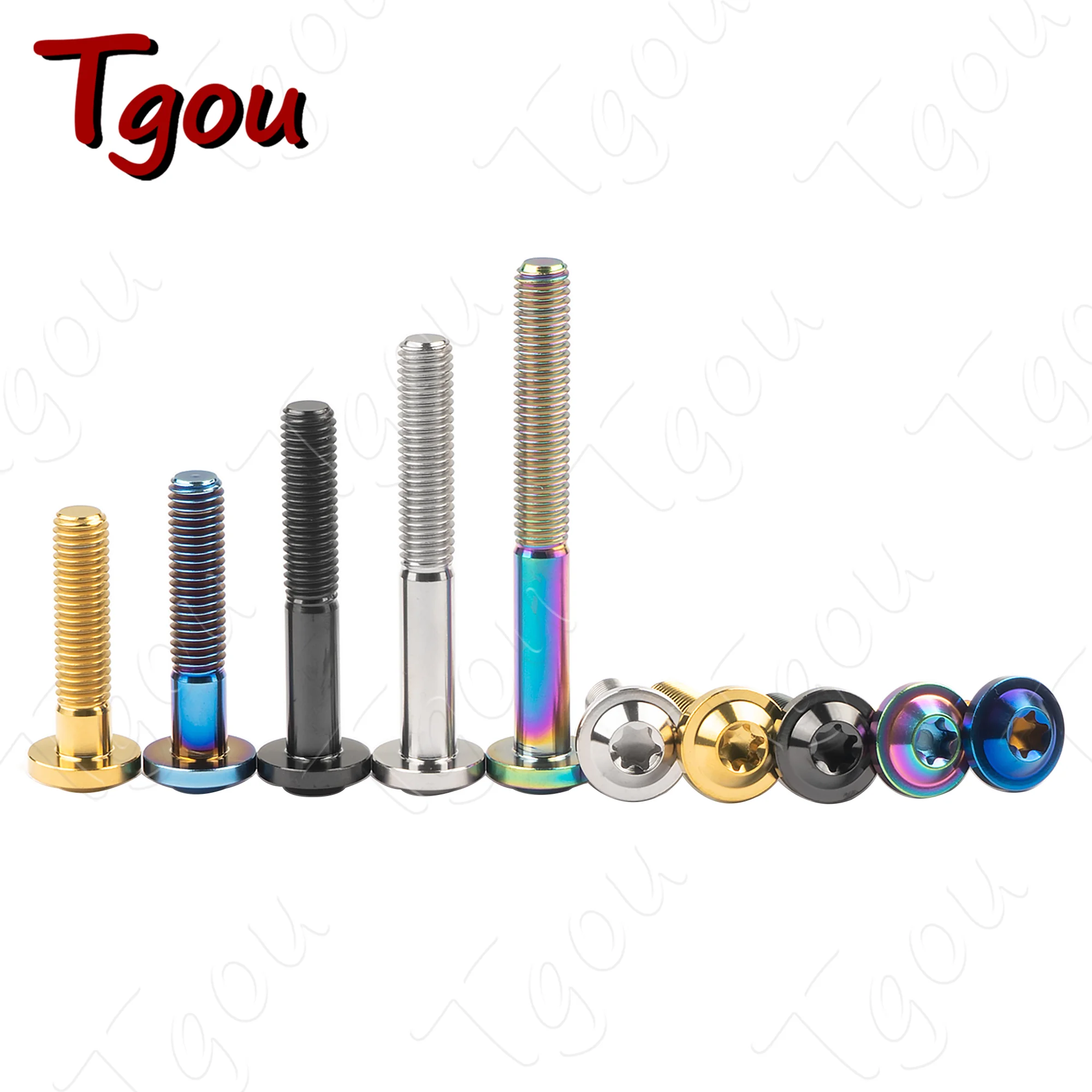 Tgou Titanium Bolt M8x10/15/20/25/30/35/40/50/60/70mm Torx T40 Plum Head for Motorcycle Forks Parts Fasteners