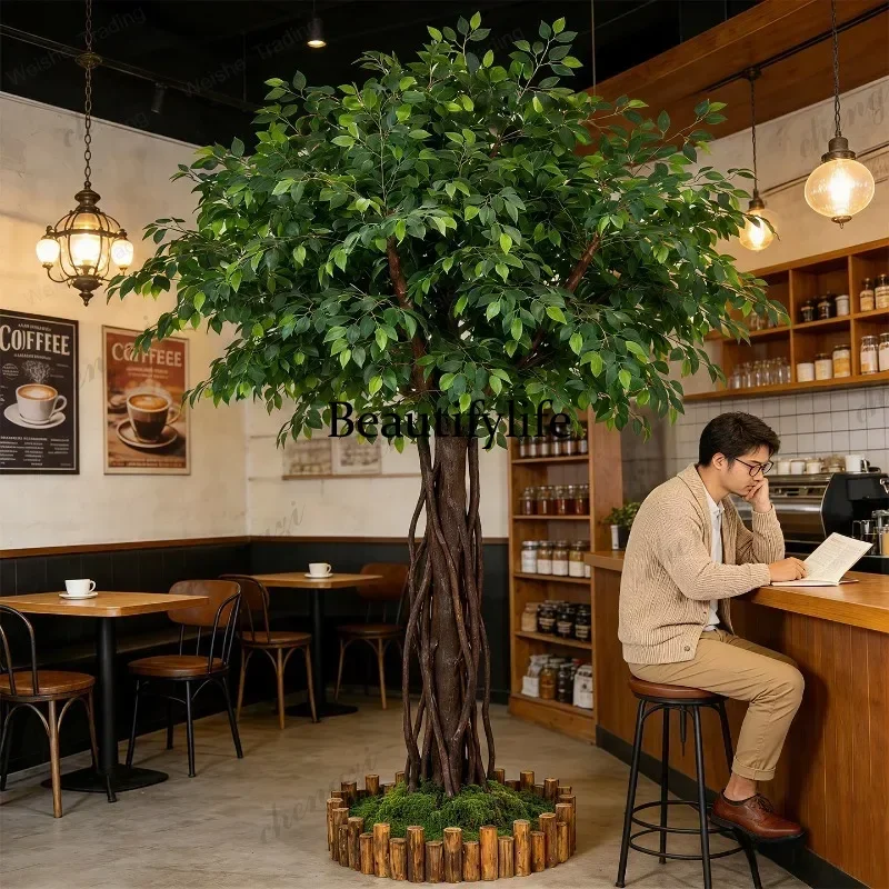 Y136 Simulation banyan tree fake  landscapesimulation large plant hotel shopping mall wedding props wishing tree window