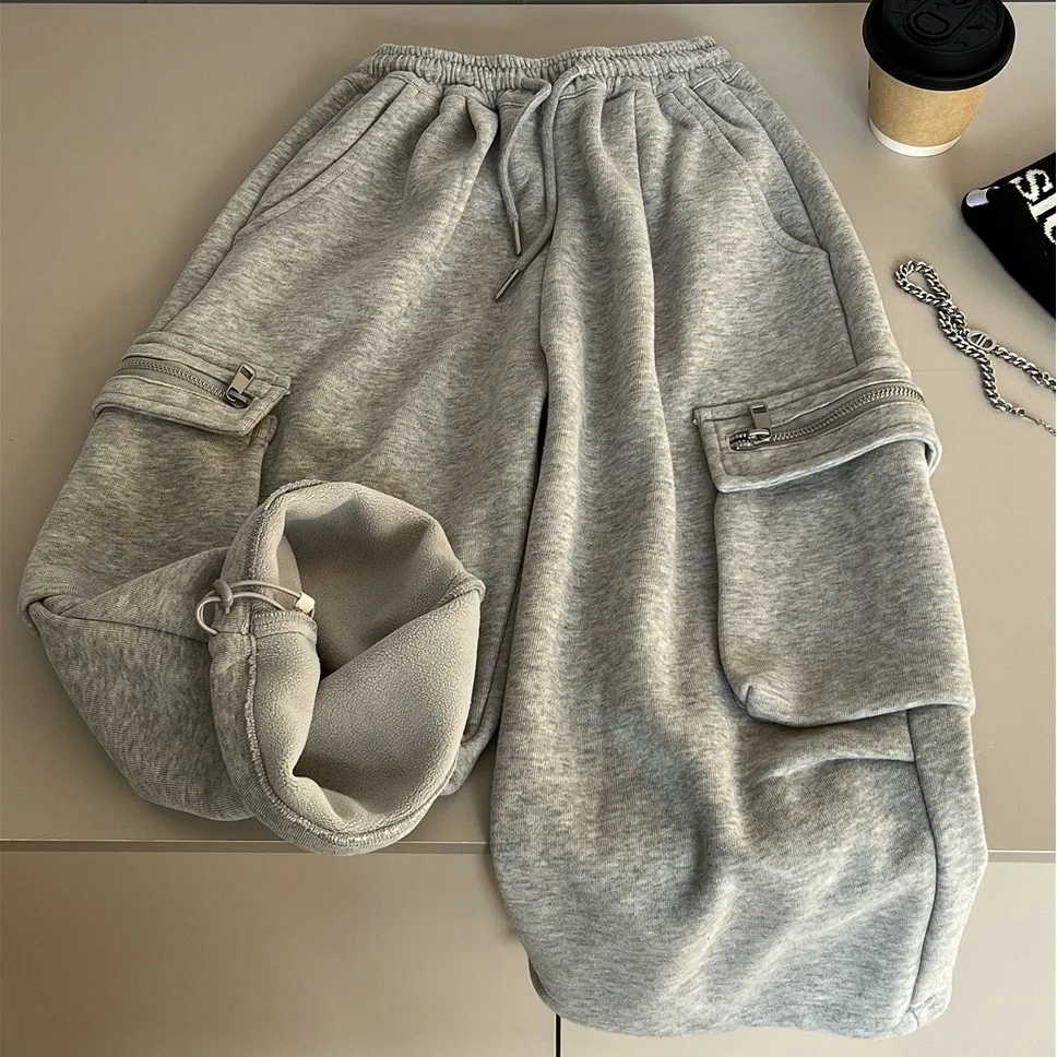 

Children Clothes Kids Casual Loose Pants New Fashionable Fleece Autumn and Winter 2025 Thick Solid Color Casual Pants Boys