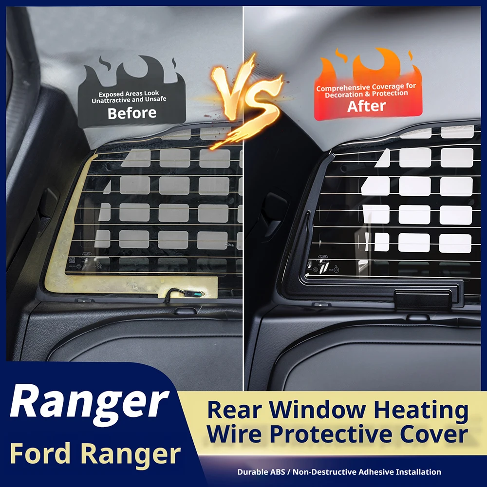 For Ford Ranger 2023 2024 2025 Rear Window HeatingElement Protective Cover Automobile Parts Easy installation & reliable quality
