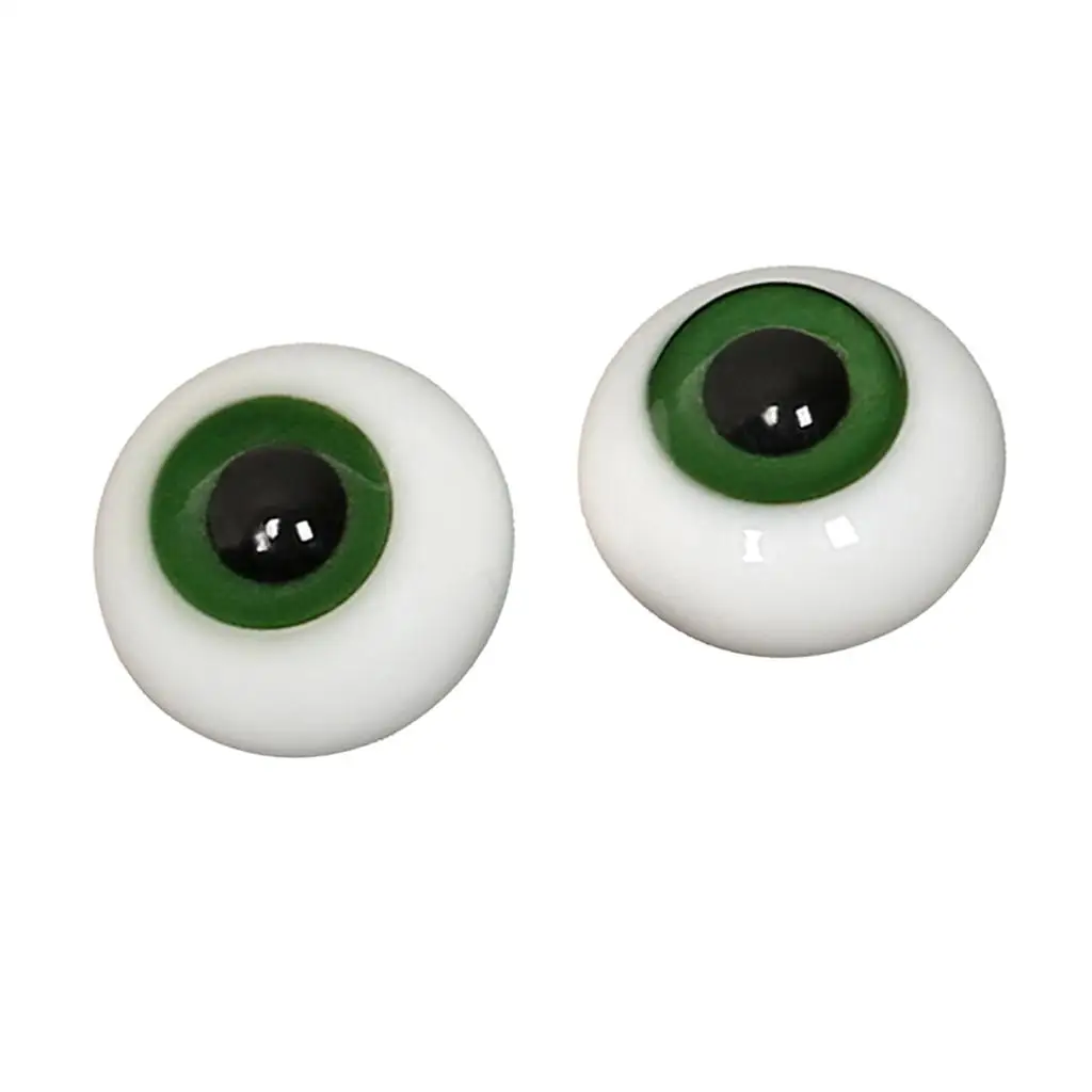 Pair 6mm Round BJD Glass Eyes for DIY Doll Bear Making Crafts Multi Color