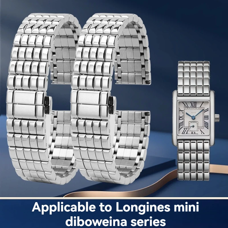 For Longines Mini Dolcevita L5.200.4/ L5.200.4.71.2/L5.200.4.75.2-Women's Stainless Steel Watch Strap - Dedicated 16mm Band 16mm