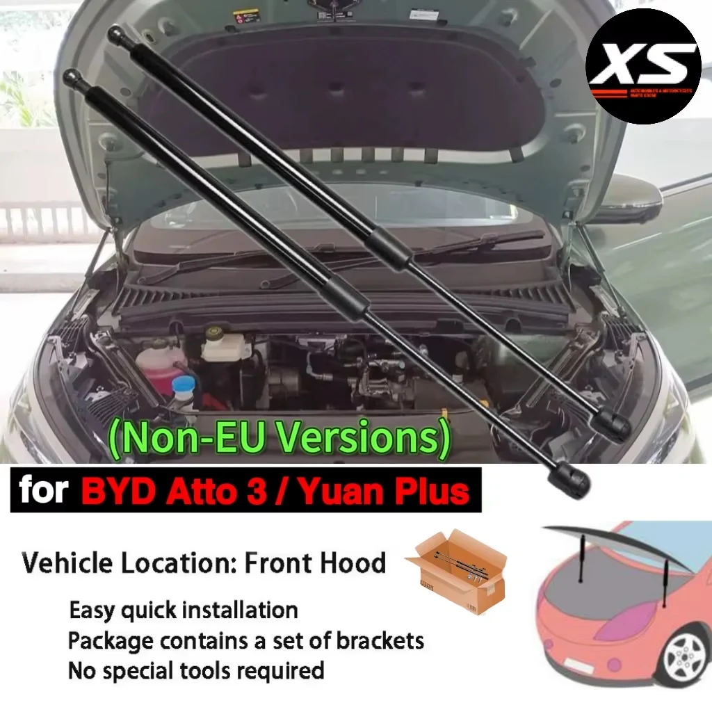Motorhaubenstreben für BYD Yuan Plus Atto 3 2022–2025 (nicht EU-Versionen), vordere Motorhauben-Kolbenstangen, Gasfeder-Hebe-Unterstützung, Stoßdämpfer
