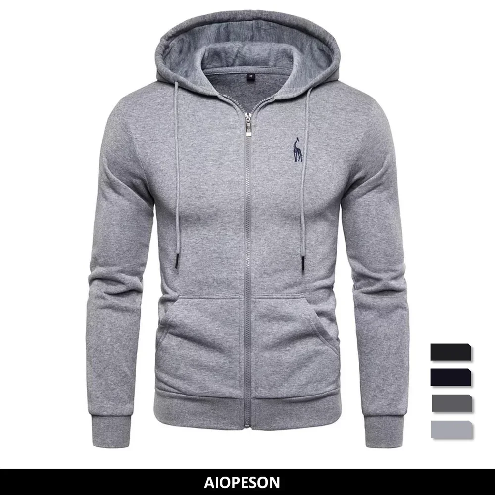 

2021 New Autumn Winter Cotton Hoodied Mens Sweatshirts Solid Hoody Fleece Thick Hoodies Men Sportswear Zipper Sweatshirts Men