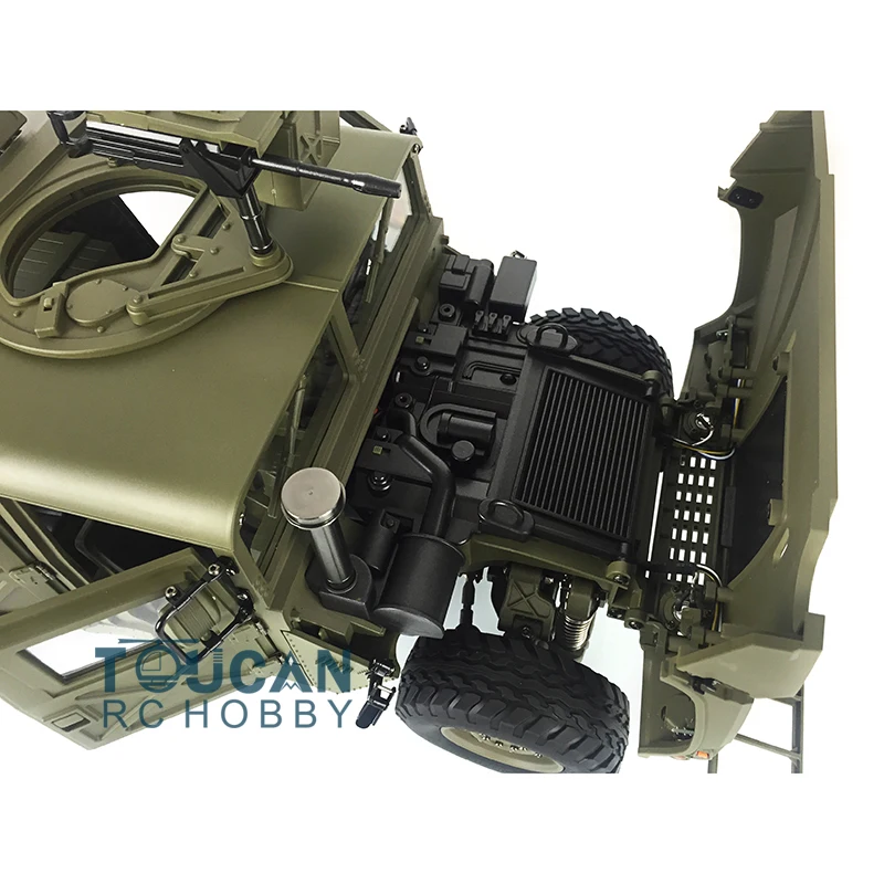 HG P408 1/10 RC 4*4 coche de carreras militar de EE. UU. camión sobre orugas ESC Motor sonido Control remoto luz juguetes al aire libre modelo regalo