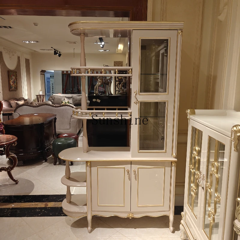 

Room cabinet 1220 * 440 * 2090mm French living room partition, white villa