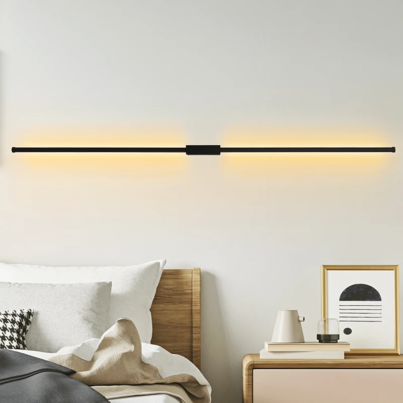 Lampada da parete lunga a LED per interni Lampada da parete a LED lunga in stile nordico Decorazione domestica Camera da letto Soggiorno Divano Sfondo