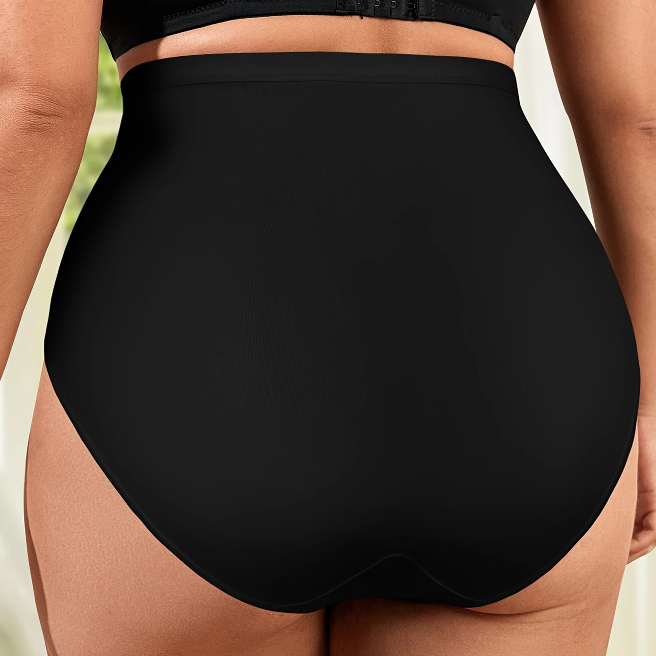 Large Size High Waist Tummy Tuck Women's Panties Sexy Mesh Cross Tummy Tuck Ice Silk Traceless Triangle Panties Hip Lift image 2