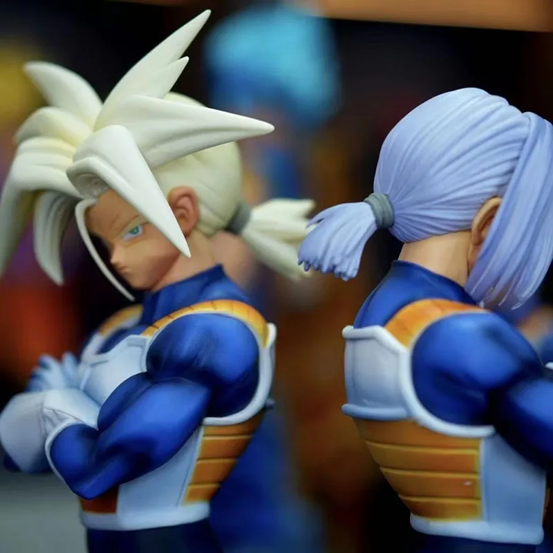 Genuíno em estoque dragon ball z super troncos figura cabeças substituíveis futuro troncos figuras de ação estátua coleção modelo brinquedo
