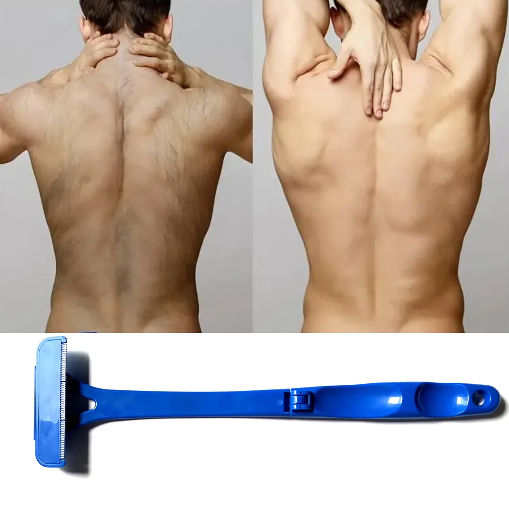 Rasoir pour le dos pour hommes, rasoir pour le corps, rasoir de sécurité, long manche, tondeuse pliable, enlèvement des jambes, outil de rasage, nouveau