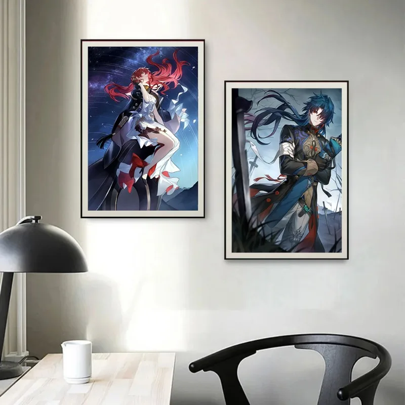 Gra wideo Honkai Star Rail Hot Anime Characters Gamer Posters and Prints Canvas Printing Wall Art Picture for Living Room Decor