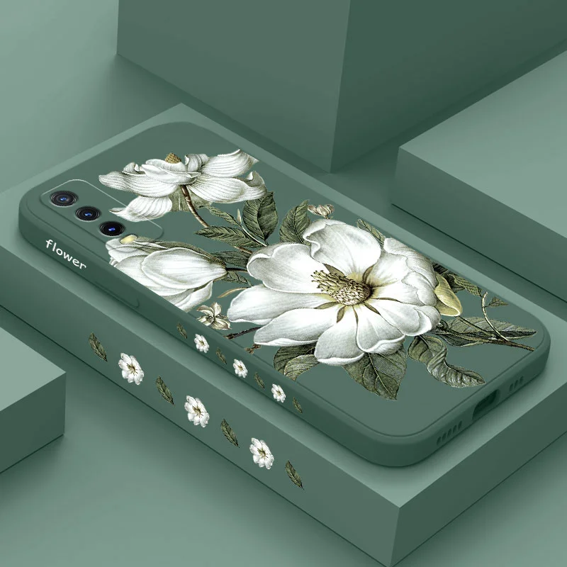 Чехол с дикими цветами для VIVO Y20 Y20i Y20S Y30 Y33T Y35 Y22 Y11 Y12i Y12 Y12S Y15 Y21 Y21T V25 V23 V23E V21 V20 S1 Pro 5G