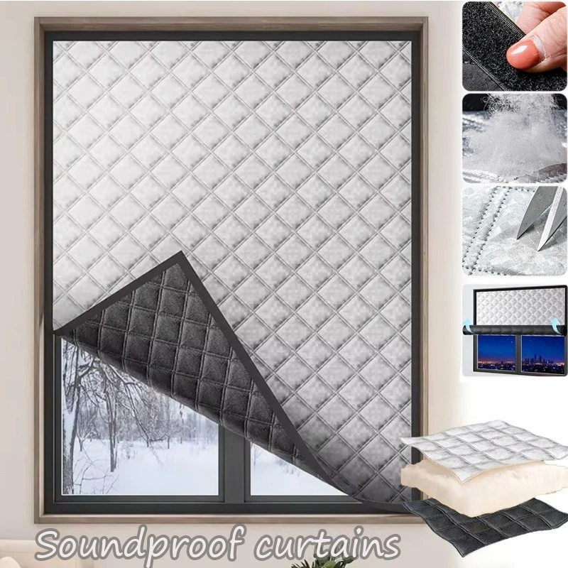 

Winter Windproof Super Thick Blackout Curtain Cold Resistant Soundproof Curtain for Room Nearest Along The Street and Road 암막