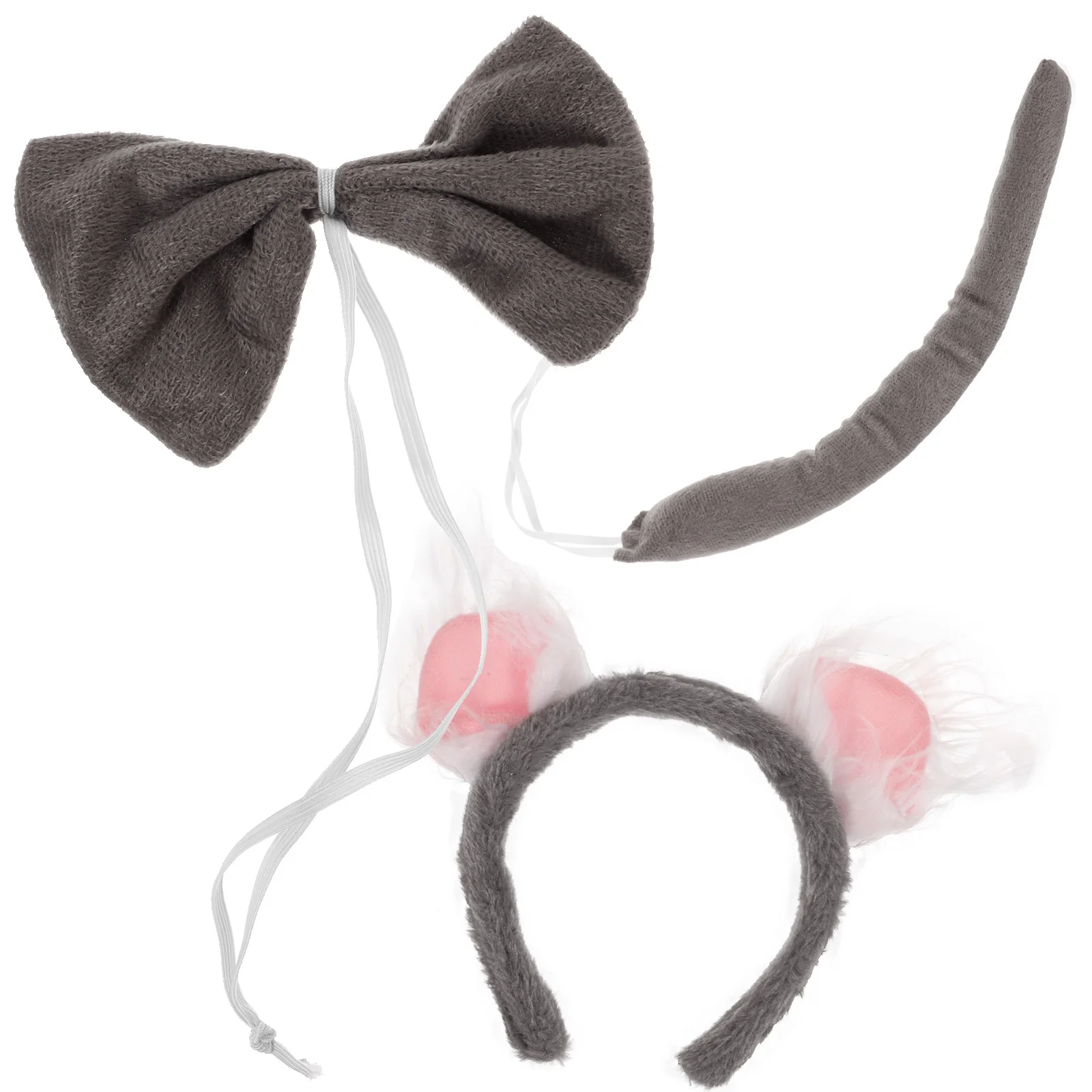 

Ear Headb Set Pink White Ears Decorative Accessories for Party Halloween Cosplay Stage Performance Photography Props