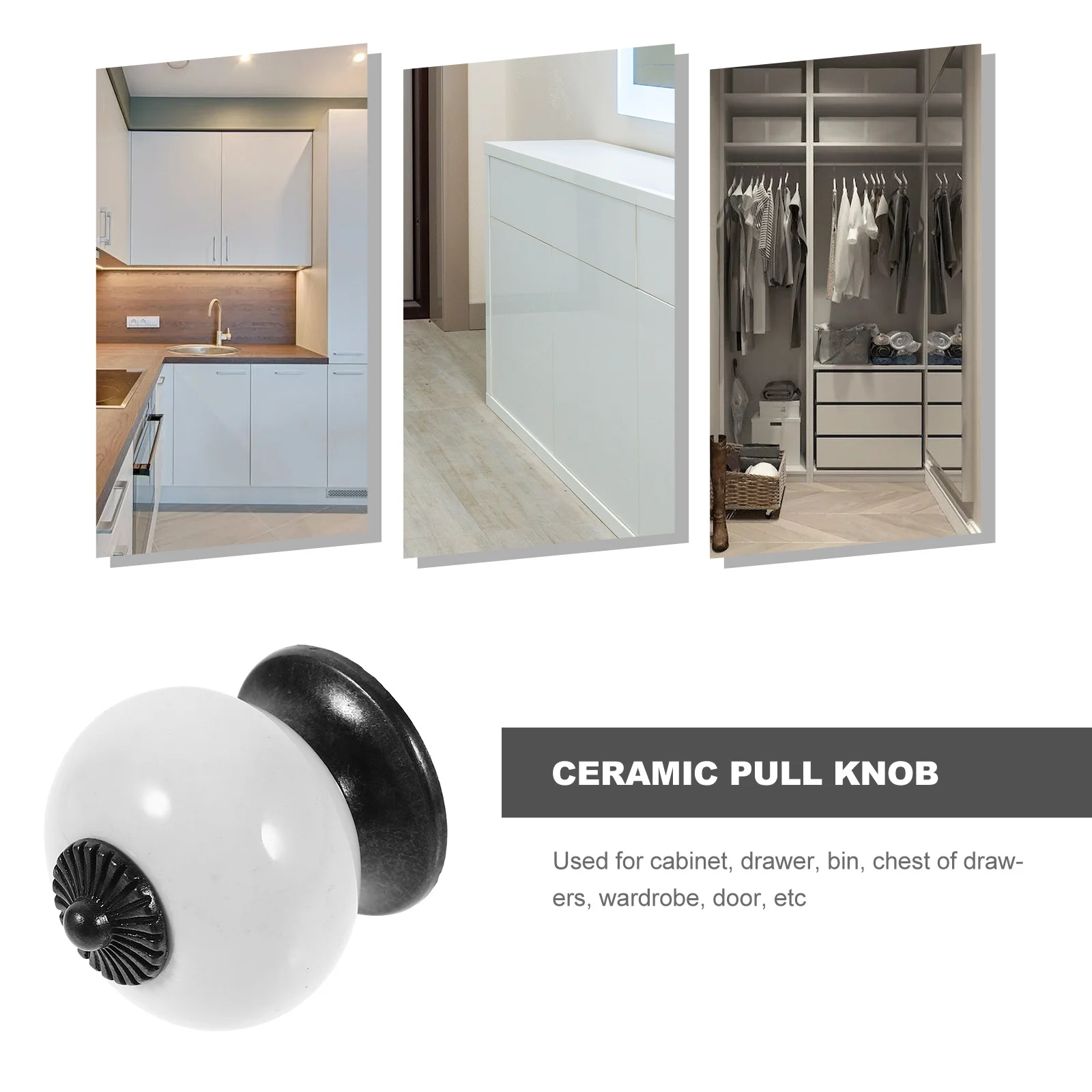 5 قطعة مقابض سيراميك مستديرة بسيطة حساسة برغي معدني سهلة التركيب لأدراج خزانة المطبخ مقبض الباب المستدير