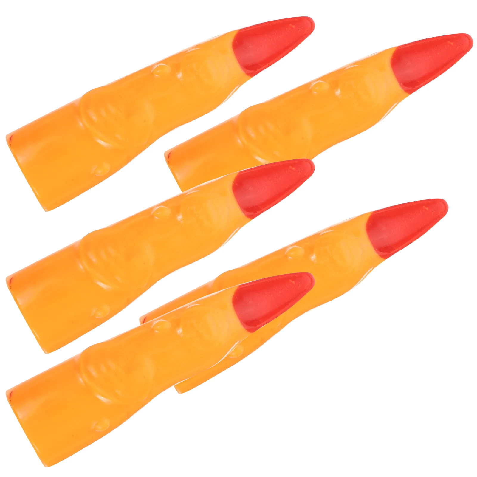 

5 Pcs Plastic Finger Cots Halloween Supplies Cosplay DIY Fingers Claws Scary Realistic Fake Hand