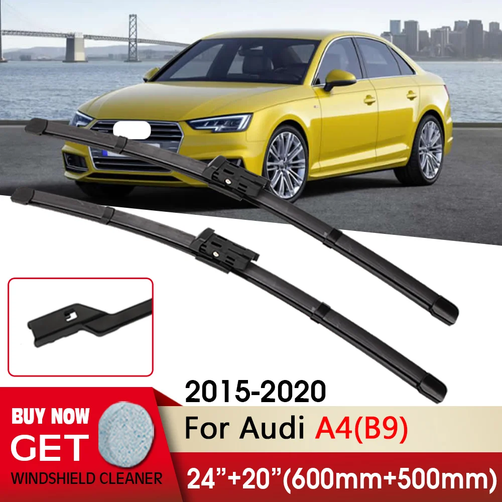 

Car Wiper RHD & LHD Front Wiper Blades 24"+20" For Audi A4(B9) S4 RS4 Avant 2015-2024 Fit push button Windshield Wipers