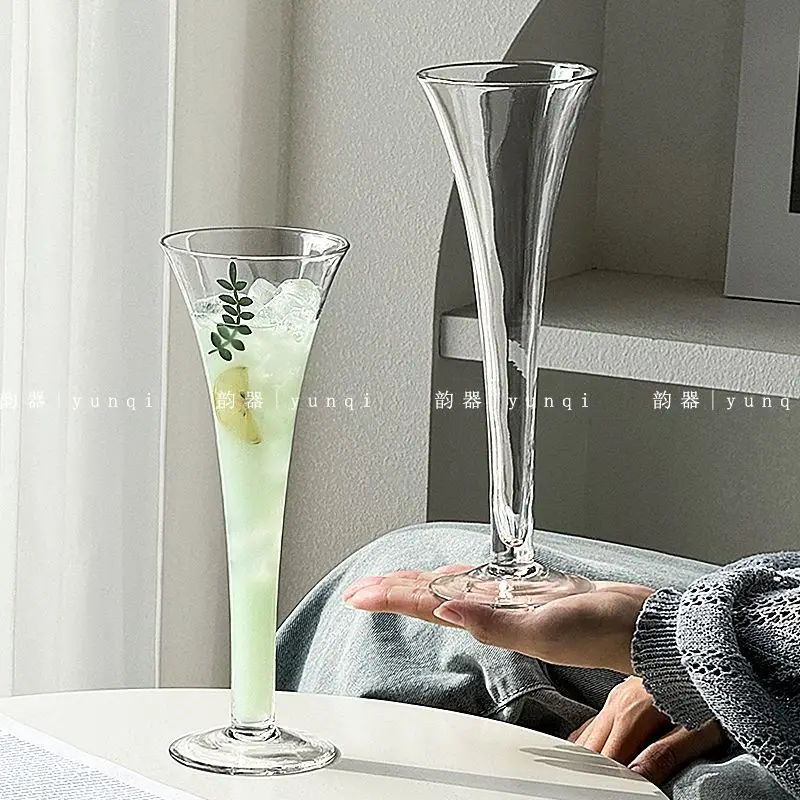 

Glass Light Luxury Creative Senior Sense Glass Special Home Champagne Cold Drink Glass Art High Appearance Level