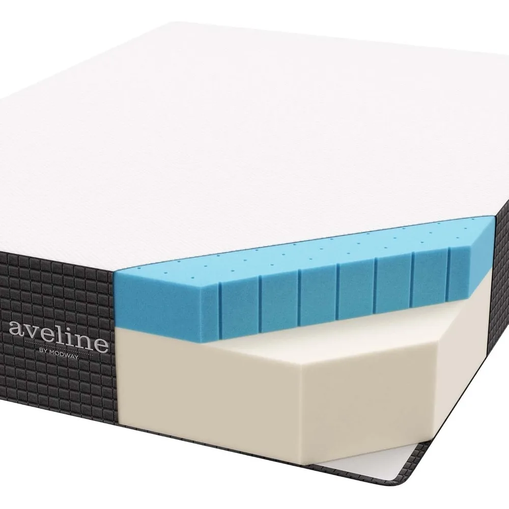 مرتبة مزدوجة من إسفنج الذاكرة مملوءة بالجل - معتمدة من CertiPUR-US، سميكة 14 لراحة ودعم مثالي #6
