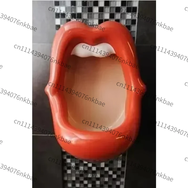 Creative Red Lips Mouth Urinal, Personality Funnel Urinal, Custom Available Wall-mounted Restroom Urinal
