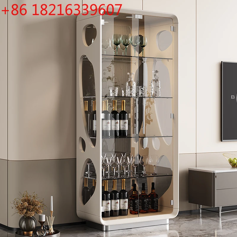 

2024, новая фигурная витрина, бытовой шкаф для телевизора, шкаф для красного вина, стеклянный светильник, роскошный элитный шкаф