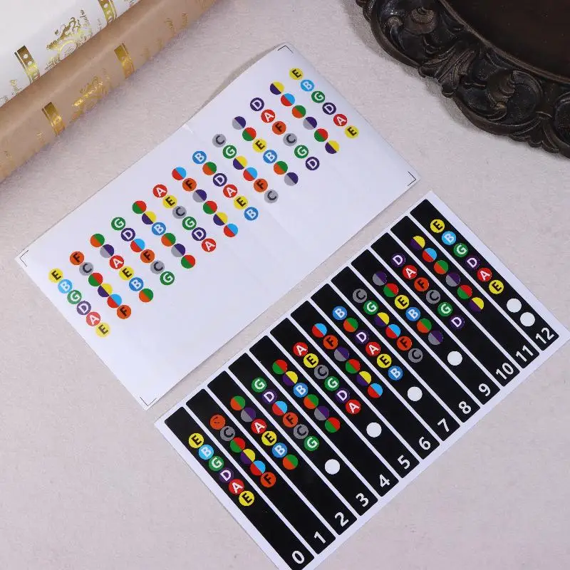 New 5Pcs Guitar Fretboard Notes  Labels Stickers Guitarra Accessories 6 String Fingerboard Fret Decals For Guitar BeginnerAcc