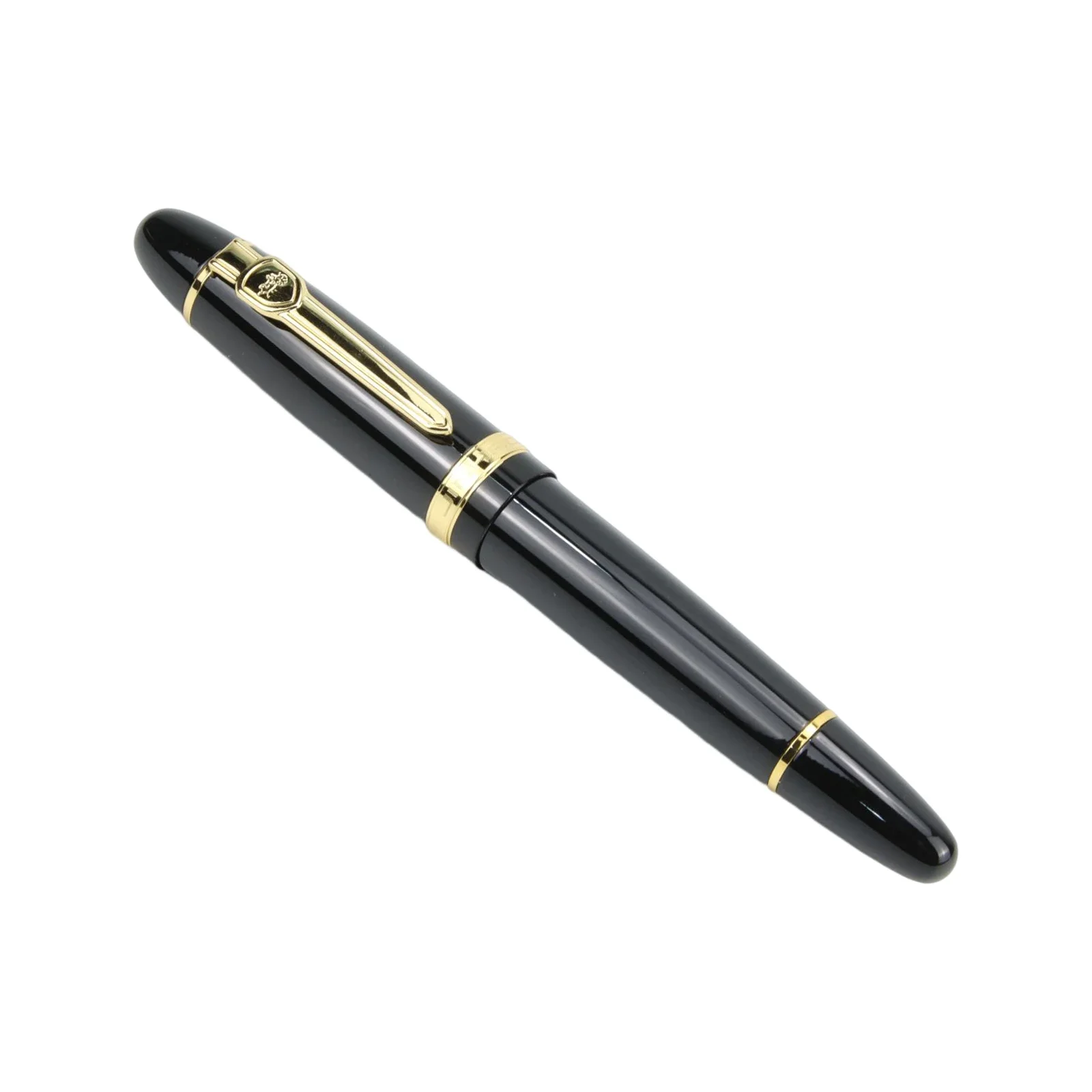 Imagem -02 - Jinhao Exquisite Caneta-tinteiro Nib Médio Clipe Dourado Papelaria Escolar Escritório Suprimentos de Negócio 05 mm Nib