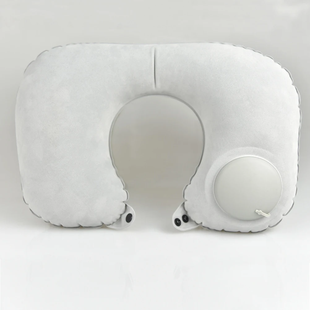 

2PCS U-shaped Neck Cushion Aviation Pillows Travel Support Grey Shaped Pillow for Car Home Office Cervical Comfort