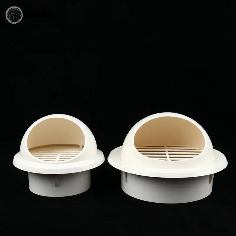 New PVC Ventilation Exhaust Grille Round Wall Ceiling Air Vent Grille Ducting Cover Outlet Heating Cooling Waterproof Vent Cap