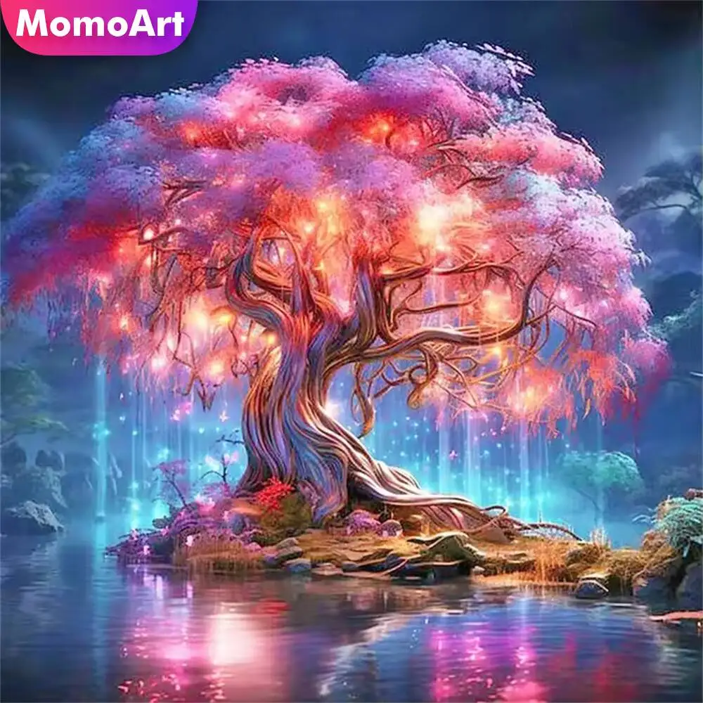 

Momoart Bear Алмазная мозаика животное полная круглая алмазная живопись лунная вышивка Новое поступление ручная работа хобби