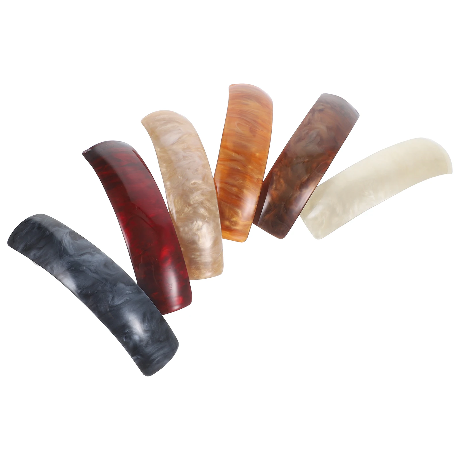 

6 pcs Hair Clips Women Small Cute Metal Hairpins Girls Hairdressing Styling Durable Acrylic Spring Fix Loose Hair Beautiful