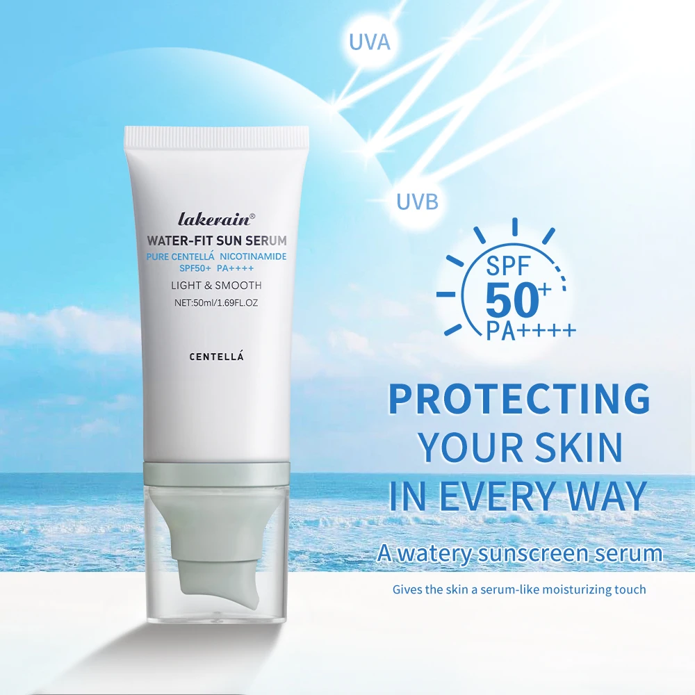 SPF 50+ protección UV antioxidante bloqueador solar crema de aislamiento alta protección solar hidratante piel loción solar maquillaje