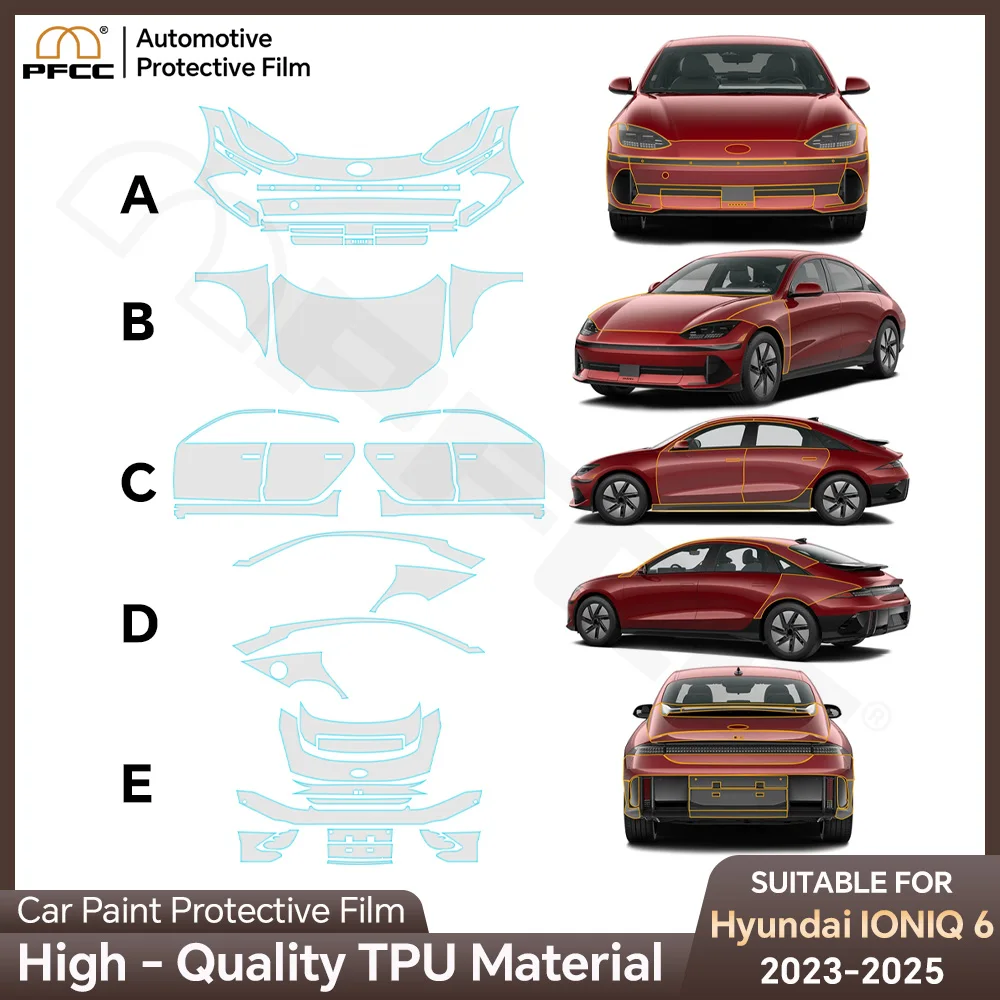 

Car Body Precut Sticker Paint Protection Film Anti-Scratch TPU Clear Bra PPF Decal 8.5mil PPF TPU for Hyundai Ioniq 6 2023 2024