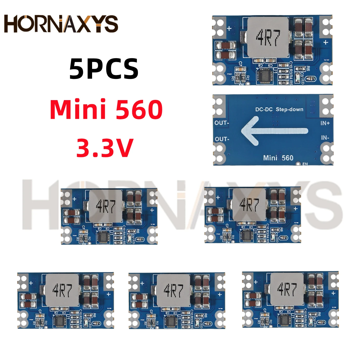 5pcs/ Mini560 5A DC-DC Mini560 PRO Step-Down Stabilized Voltage Supply Module 6-30V To High Efficiency Output  3.3V 5V 9V 12V