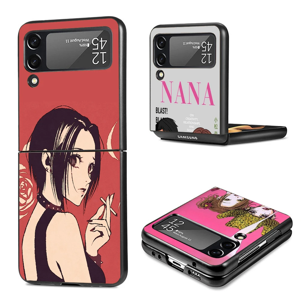 NaNa Osaki Anime Cases For Samsung Galaxy Z Flip 4 5 6 3 Z Flip6 Flip4 Flip5 Flip3 ZFlip6 ZFlip5 5G Hard Shockproof Fundas Galax