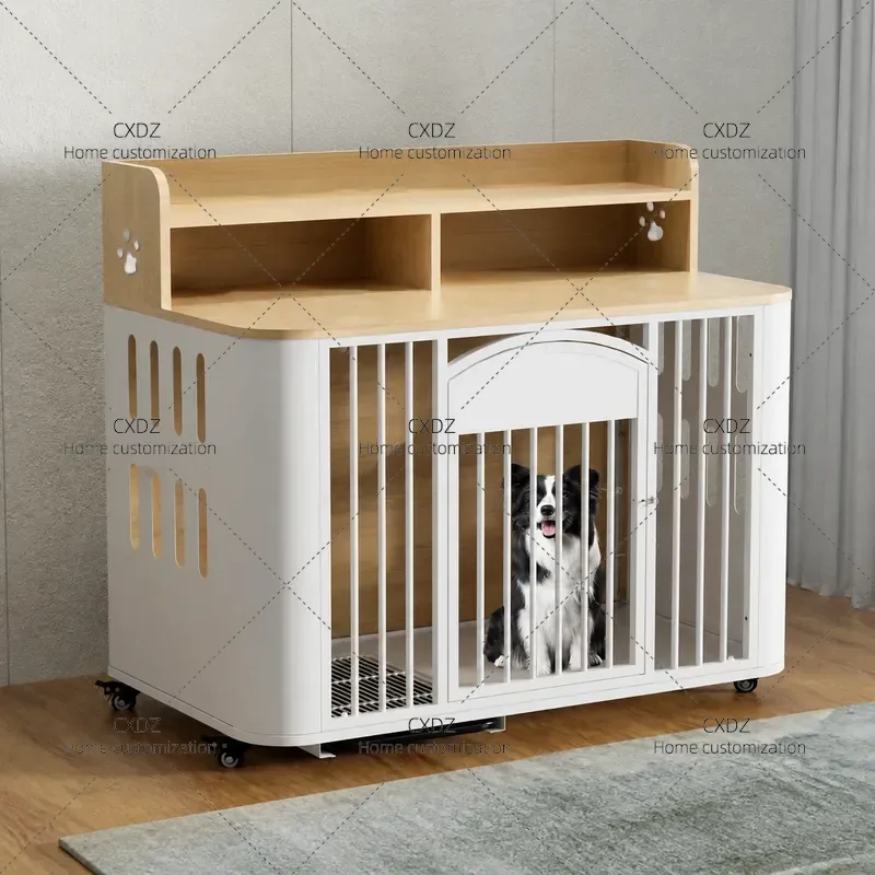 Indoor Pet Dog Cage for Small and Medium Dogs with Toilet Luxury Dog Villa Household New Kennel