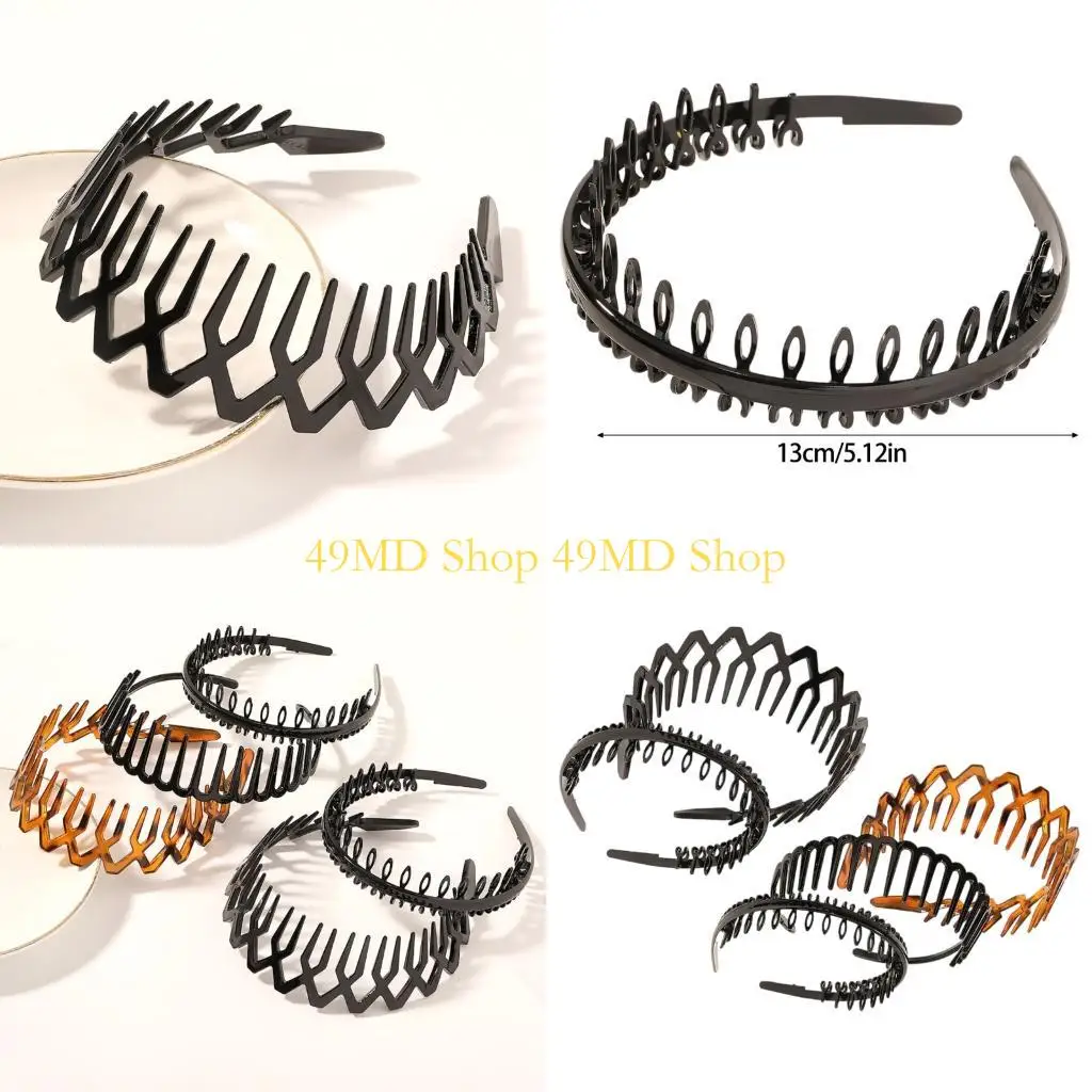 

49MD Многофункциональный обруч для волос с зубцами, 5 шт., резинка для волос с сильной фиксацией, инструмент для укладки волос