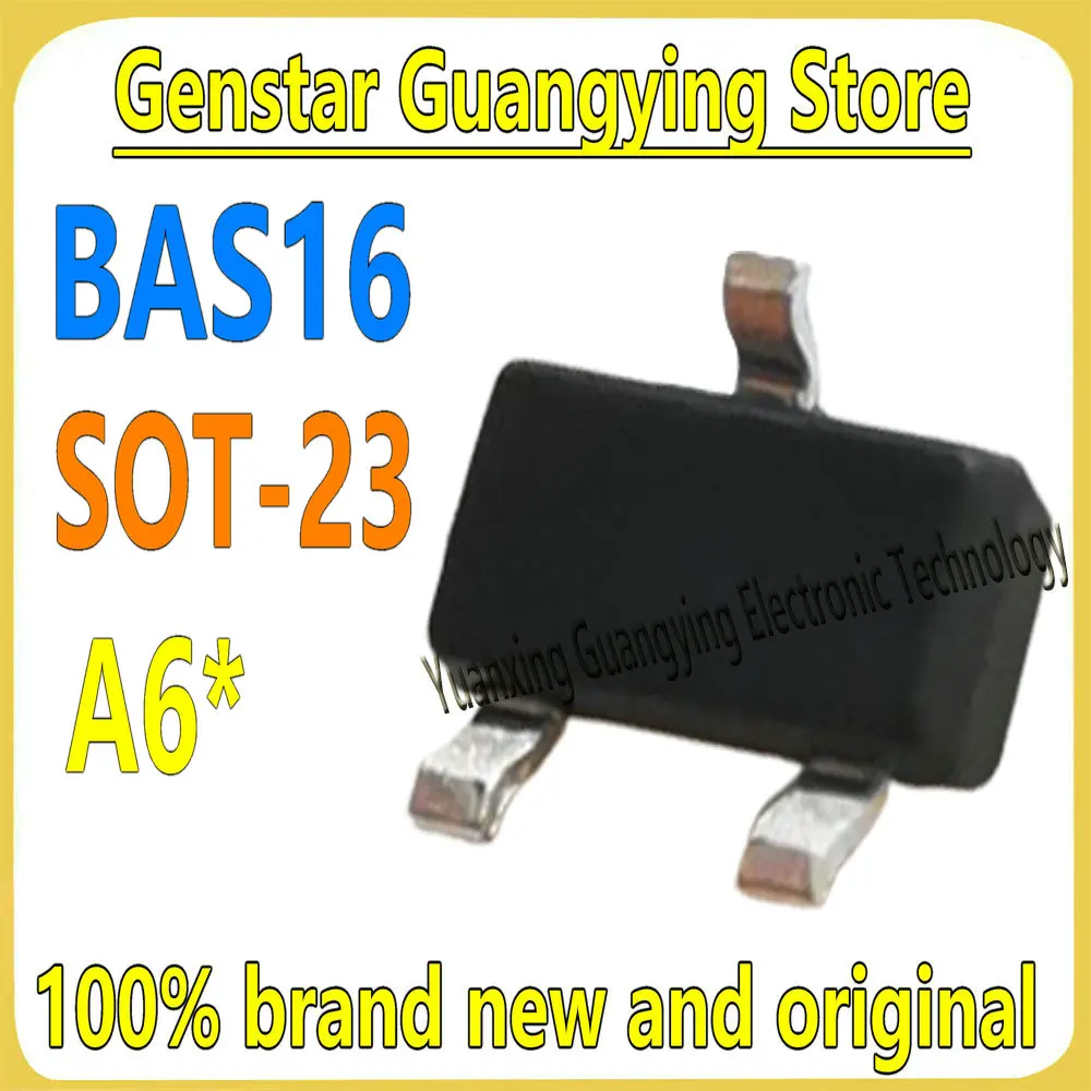 (10 Pieces) BAS16,215 BAS16LT1G BAS16 Marking: A6W A6* A6 SOT-23 High-efficiency Switching Diode 100% Brand New
